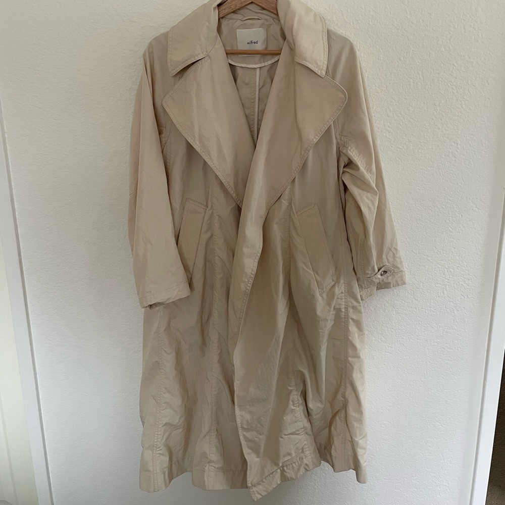 Aritzia Wilfred Classic Cream Trench Coat - Picture 2 of 7